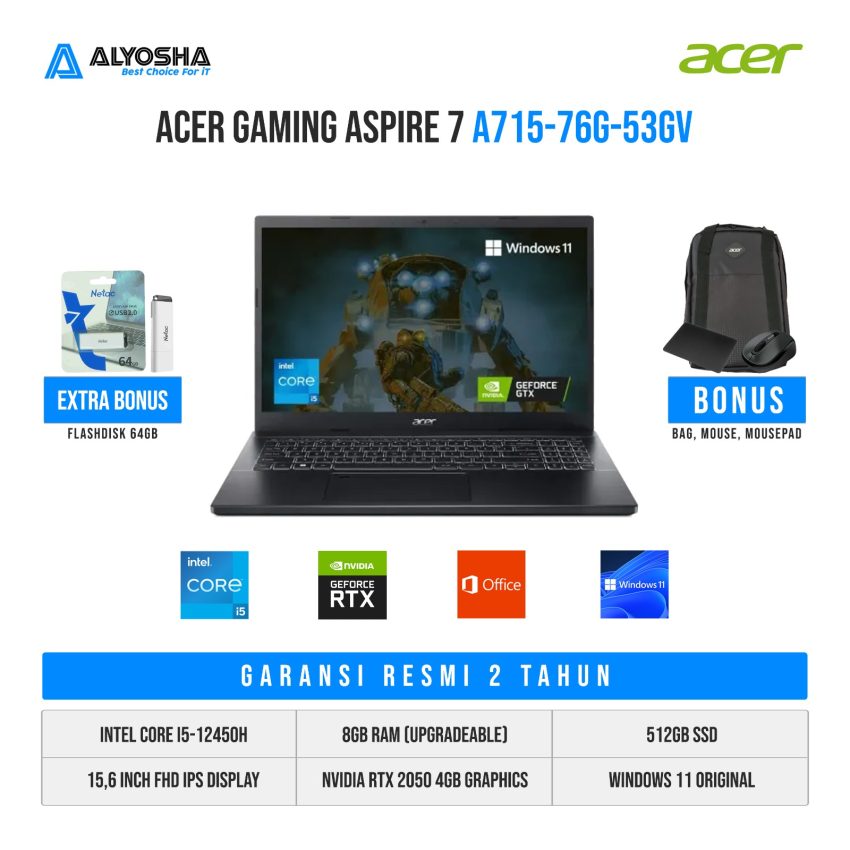 Acer Gaming Aspire 7 A715-76G-53GV