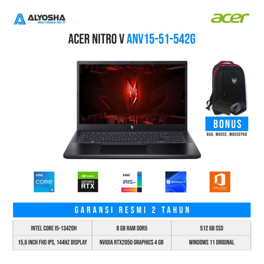 ACER LAPTOP NITRO V 15 ANV15-51-542G